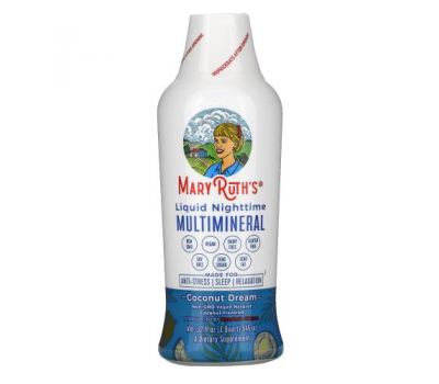 MaryRuth Organics, Liquid Nighttime Multimineral, Coconut Dream, 32 fl oz (946 ml)