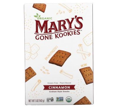 Mary's Gone Crackers, Graham Style Snack, Cinnamon, 5 oz (141 g)