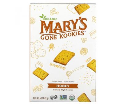 Mary's Gone Crackers, Graham Style Snack, Honey, 5 oz (141 g)