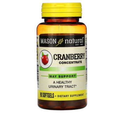 Mason Natural, Cranberry Concentrate, 90 Softgels