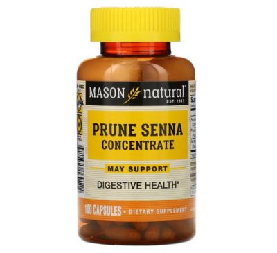 Mason Natural, Prune Senna Concentrate, 100 Capsules