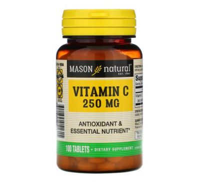 Mason Natural, Vitamin C, 250 mg, 100 Tablets
