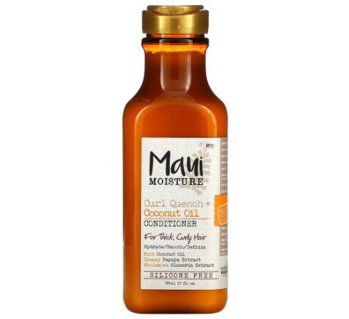 Maui Moisture, Curl Quench + Coconut Oil, Conditioner, For Thick, Curly Hair, 13 fl oz (385 ml)