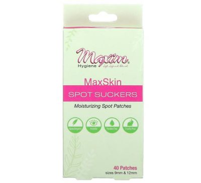 Maxim Hygiene Products, MaxSkin, Spot Suckers, 40 Patches, Sizes 9mm & 12mm