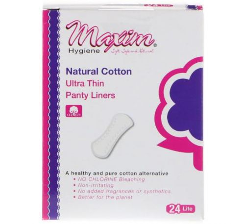 Maxim Hygiene Products, Ultra Thin Panty Liners, Lite, 24 Panty Liners