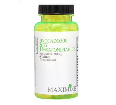 Maximum International, Avocado 300 Soy Unsaponifiables, 300 мг, 60 таблеток