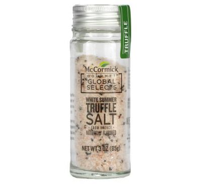 McCormick Gourmet Global Selects, сіль із білим літнім трюфелем з Франції, з натуральним ароматизатором, 85 г (3 унції)