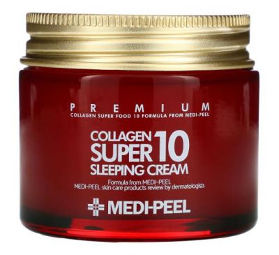 Medi-Peel, Крем для сна с коллагеном Super 10, 70 мл (2,36 жидк. Унции)