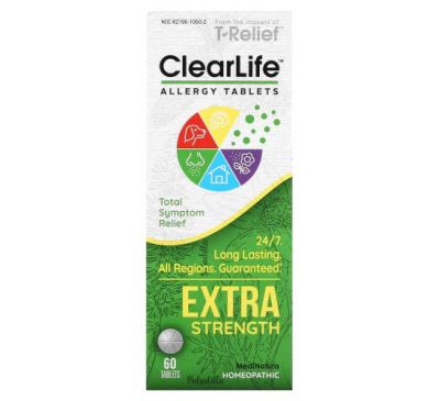 MediNatura, ClearLife, таблетки против аллергии с повышенной силой действия, 60 таблеток