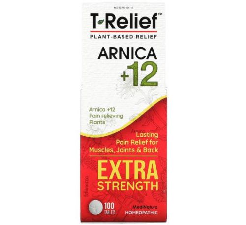 MediNatura, T-Relief, Arnica + 12, Extra Strength, 90 Tablets