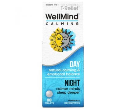 MediNatura, WellMind Calming Tablets, для снятия напряжения, 100 таблеток