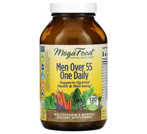 MegaFood, Men Over 55 One Daily, 120 Tablets