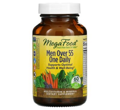 MegaFood, One Daily, добавка для мужчин старше 55 лет, 60 таблеток