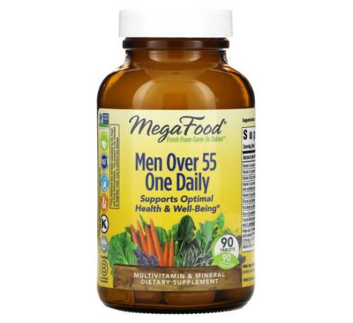 MegaFood, Men Over 55 One Daily, 90 Tablets