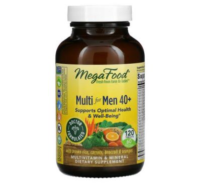 MegaFood, мультивитамины для мужчин старше 40 лет, 120 таблеток