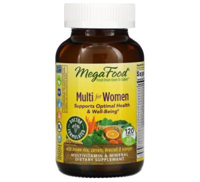 MegaFood, Multi for Women, 120 Tablets