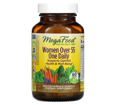 MegaFood, One Daily, щоденна формула, для жінок старше 55 років, 60 таблеток