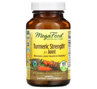 MegaFood, Turmeric Strength for Joint, 60 Tablets