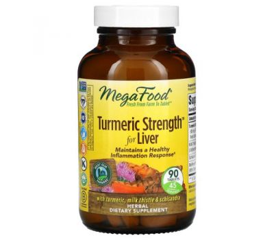 MegaFood, Turmeric Strength for Liver, 90 Tablets