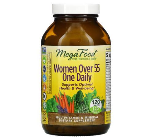 MegaFood, Women Over 55 One Daily, 120 Tablets