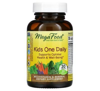 MegaFood, щоденна формула для дітей, 30 таблеток