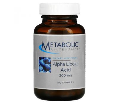 Metabolic Maintenance, Альфа-липоевая кислота, 300 мг, 100 растительных капсул