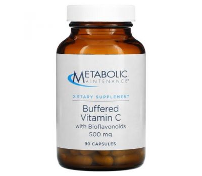 Metabolic Maintenance, Буферный витамин С с биофлавоноидами, 500 мг, 100 капсул