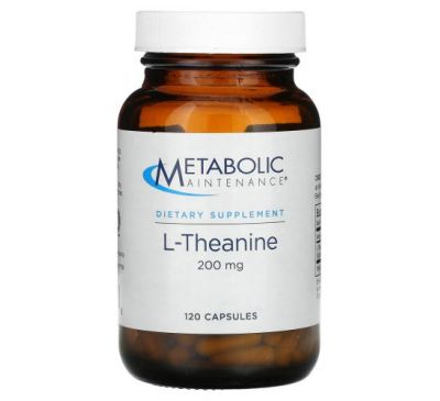 Metabolic Maintenance, L-теанин, 200 мг, 120 капсул
