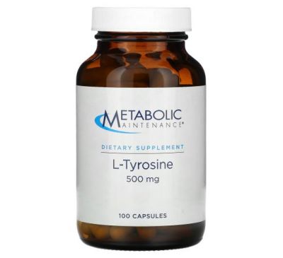 Metabolic Maintenance, L-Tyrosine, 500 mg, 100 Capsules