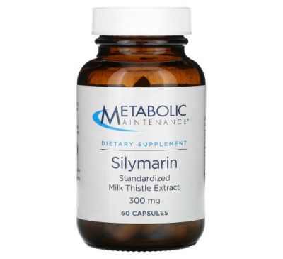 Metabolic Maintenance, Силимарин, стандартизированный экстракт расторопши, 300 мг, 60 капсул