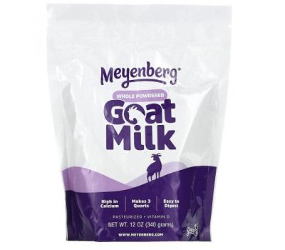 Meyenberg Goat Milk, цельное сухое козье молоко, 340 г (12 унций)