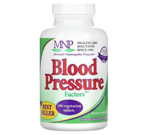 Michael's Naturopathic, Blood Pressure Factors, 180 Vegetarian Tablets
