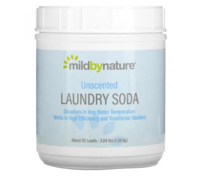 Mild By Nature, сода для прання, без запаху, 1,38 кг (3,04 фунта)