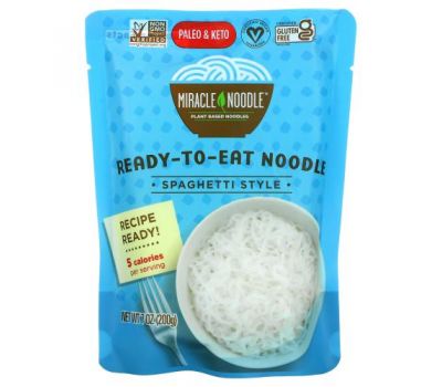 Miracle Noodle, Ready-to-Eat Noodle, Spaghetti Style, 7 oz (200 g)