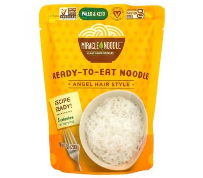 Miracle Noodle, Ready to Eat Noodle, Angel Hair Style, 7 oz (200 g)