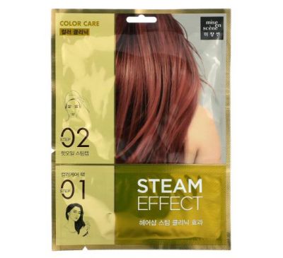 Mise En Scene, Steam Effect Hair Pack, Color Care, 1 Set