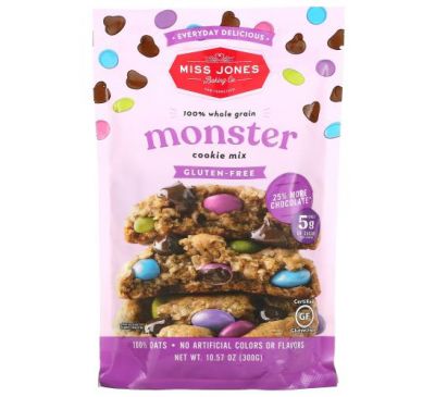 Miss Jones Baking Co, 100% Whole Grain Monster Cookie Mix, 10.57 oz (300 g)