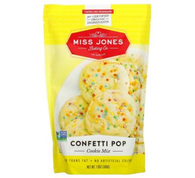 Miss Jones Baking Co, Confetti Pop Cookie Mix, 13 oz (369 g)