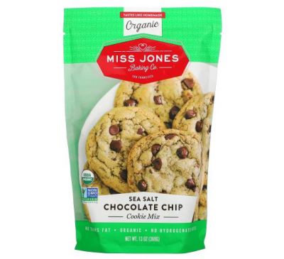 Miss Jones Baking Co, Organic Cookie Mix, Sea Salt Chocolate Chip, 13 oz (369 g)