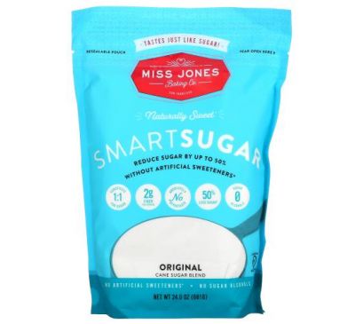 Miss Jones Baking Co, Smart Sugar, Original Cane Sugar Blend,  24 oz (681 g)