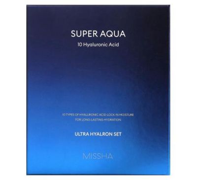 Missha, Super Aqua, Ultra Hyalron Set, 4 Pieces