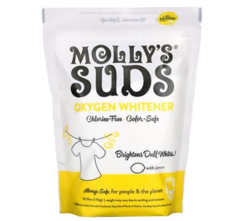 Molly's Suds, Oxygen Whitener with Lemon, 41.09 oz (1.15 kg)