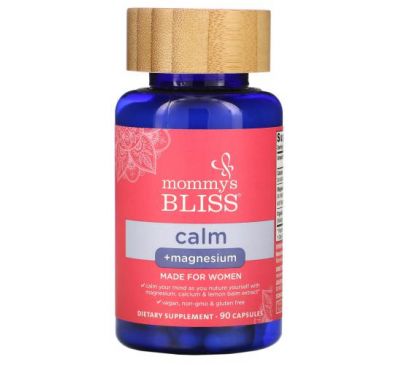 Mommy's Bliss, Calm + Magnesium, For Women, 90 Capsules