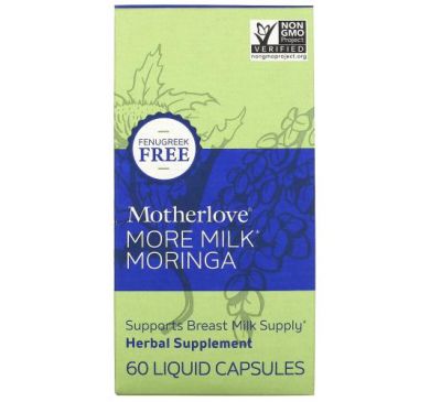 Motherlove, More Milk Moringa, 60 Liquid Capsules
