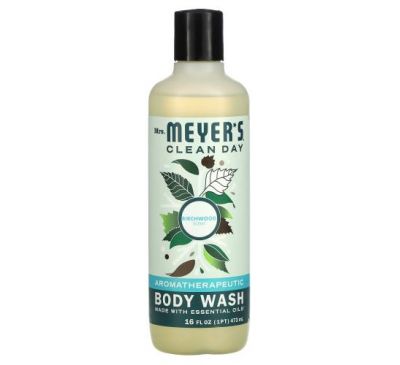 Mrs. Meyers Clean Day, Aromatherapeutic Body Wash, Birchwood, 16 fl oz (473 ml)