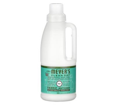Mrs. Meyers Clean Day, Fabric Softener, Basil, 32 fl oz (946 ml)