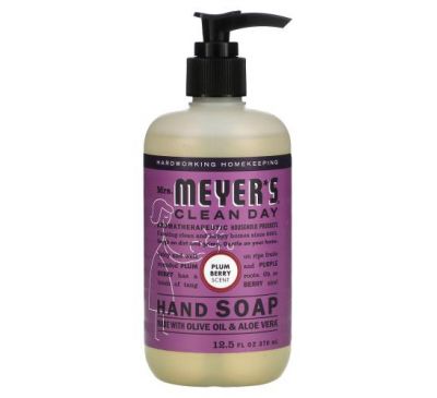 Mrs. Meyers Clean Day, Hand Soap, Plum Berry, 12.5 fl oz (370 ml)