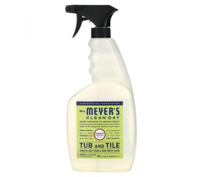 Mrs. Meyers Clean Day, Средство для чистки ванн и кафеля с запахом лимона и вербены, 33 жидк. унц. (976 мл)