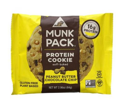 Munk Pack, Protein Cookie Peanut Butter Chocolate Chip, 2.96 oz (84 g)