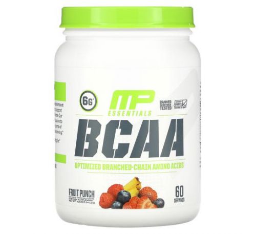 MusclePharm, Essentials, BCAA, Fruit Punch, 1.14 lbs (516  g)